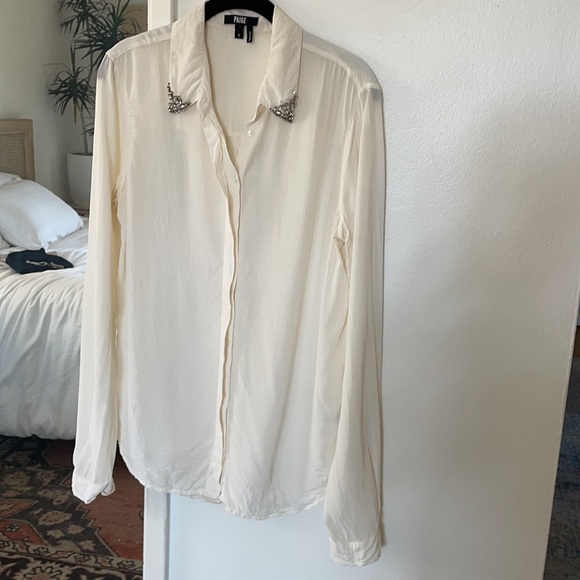 Paige white blouse size S - Picture 4 of 6
